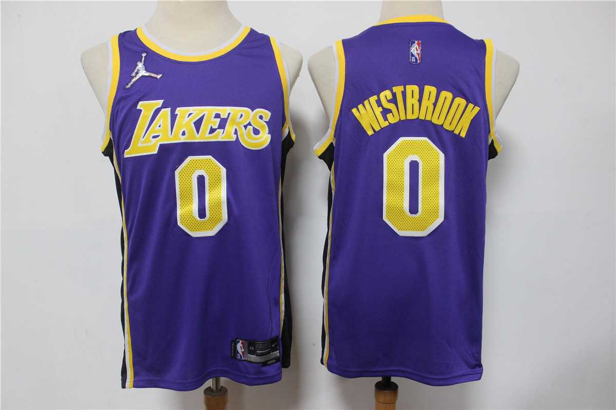 Lakers 0 Russell Westbrook Purple Jordan Brand Diamond 75th Anniversary City Edition Swingman Jersey,We sell and wholesale Lakers 0 Russell Westbrook Purple Jordan Brand Diamond 75th Anniversary City Edition Swingman Jersey on line form chian!